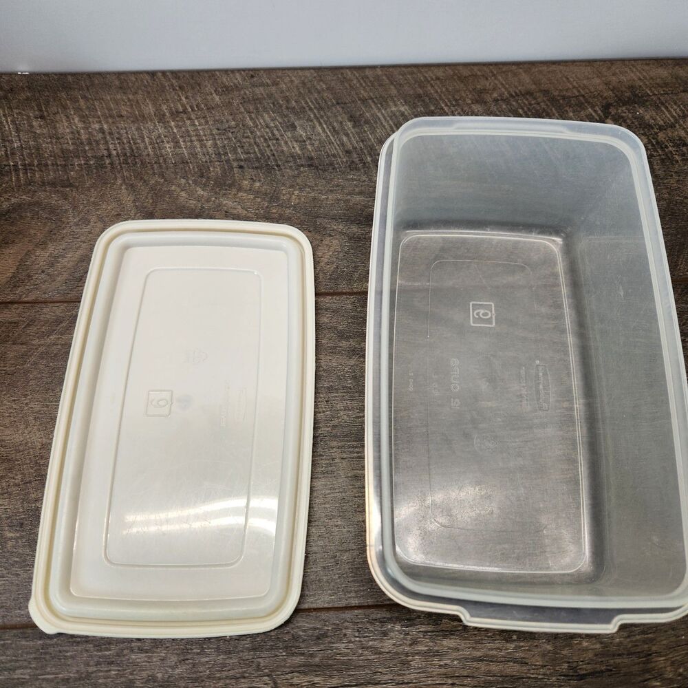 Rubbermaid Servin' Saver Ice Cream/Bread Container Almond #9 12 Cup Rectangle - Picture 5 of 9